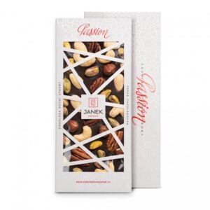 JANEK 72% Čokoláda tmavá Passion (ořechy) 120g