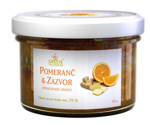 GREŠÍK Džem Pomeranč & Zázvor 215 g
