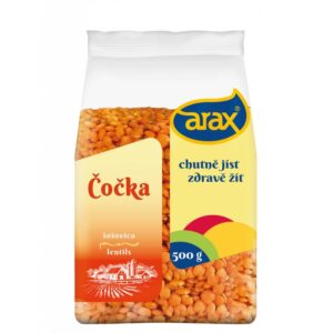 ARAX Čočka červená loupaná celá FOTBAL 500 g
