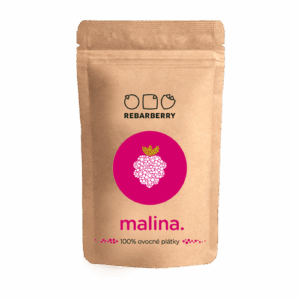 Chytré ovoce 100 % ovocné plátky REBARBERRY malina 50 g