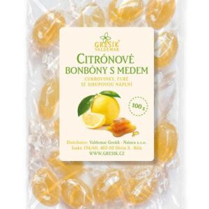 GREŠÍK Citrónové bonbóny s medem 100 g