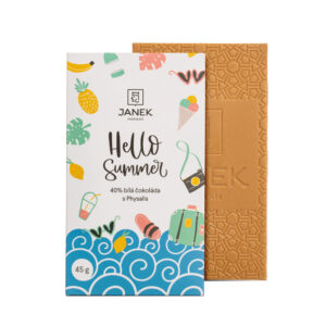 JANEK Bílá čokoláda s physalis 40% Bean to bar - Hello summer 45 g