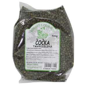 Zdraví z přírody Čočka tmavozelená 500g
