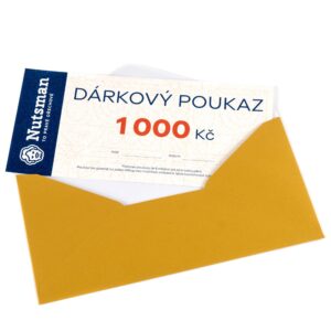 Nutsman Dárkový tištěný poukaz 1000 Kč - nejvyšší kvalita zaručena