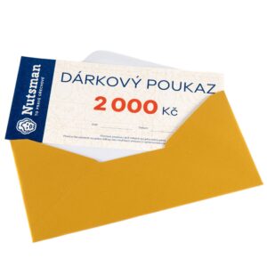 Nutsman Dárkový tištěný poukaz 2000 Kč - nejvyšší kvalita zaručena