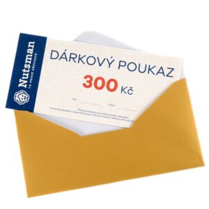 Nutsman Dárkový tištěný poukaz 300 Kč - nejvyšší kvalita zaručena