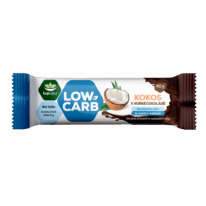 TOPNATUR LOW CARB tyčinka kokos v hořké čokoládě 40g