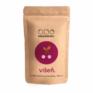 Chytré ovoce 100 % Ovocné plátky Rebarberry višeň 50 g