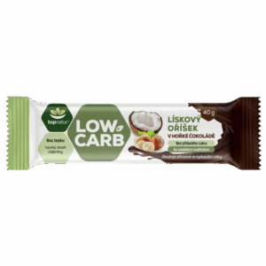 TOPNATUR LOW CARB tyčinka lískový oříšek v hořké čokoládě 40 g
