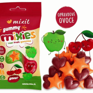MIXIT Gummy Mixies - Jablko & třešeň - přírodní želé bonbóny 35 g
