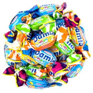 NUTSMAN Ovocné kyselé karamelky Damla Sour Fruit Bursts Množství: 250 g - nejvyšší kvalita zaručena