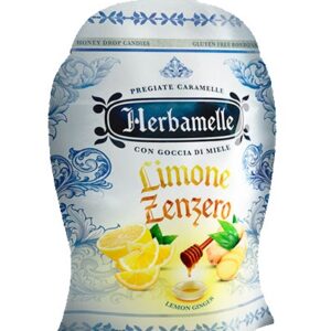 HERBAMELLE Medové bonbóny s citronem a zázvorem 75 g